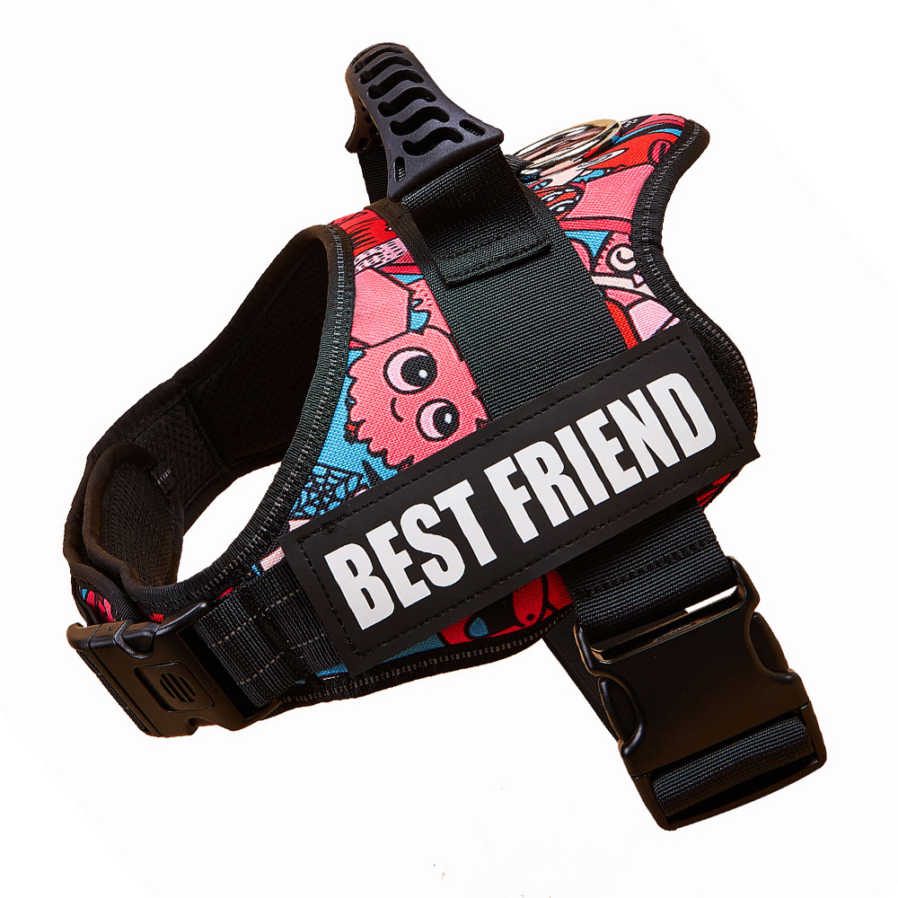 WAOPET correa para el pecho para perros transfronteriza correa para perros grande chaleco ropa con correa para el pecho para mascotas reflectante de noche