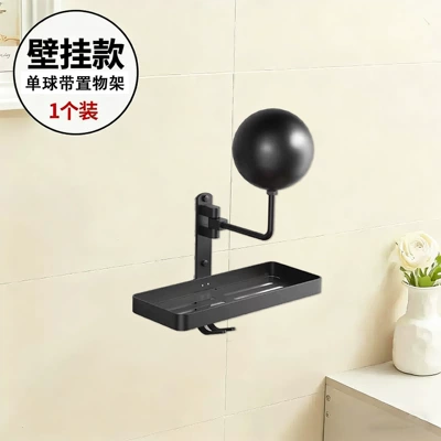 Motosiklet dəbilqə rəfləri Hat Storage Hanger, Hat - black-single-ball-with-storage-rack