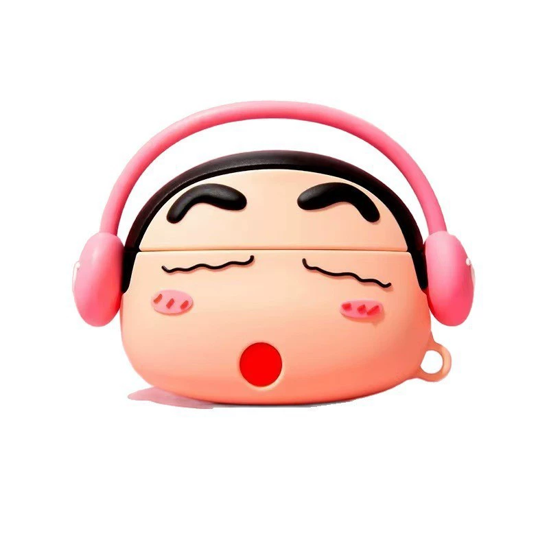 Apple, cartoon headphones, compatible protective case, print, pro3, bluetooth, 3/4