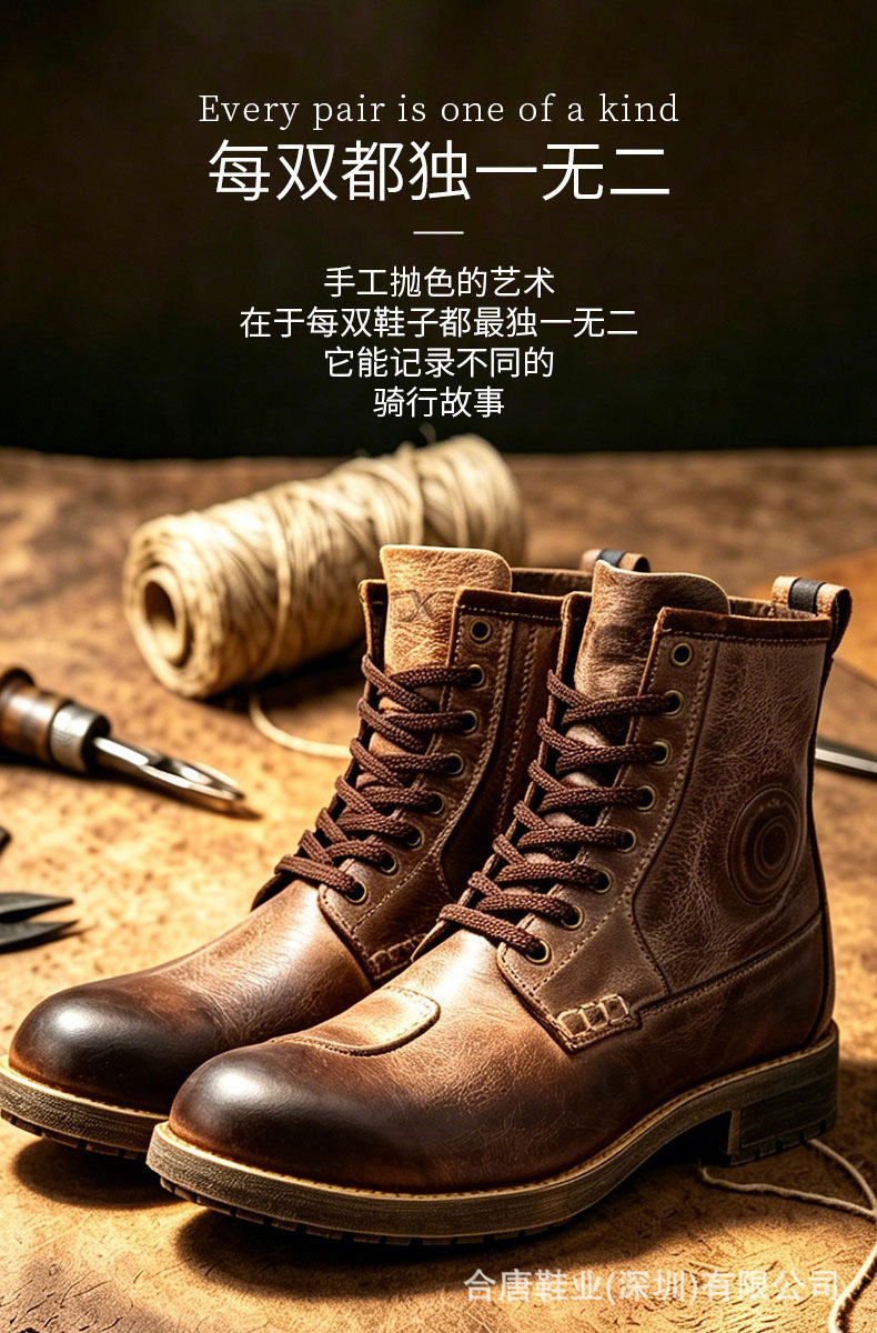 arcx Yakuqi L60900 Motorcycle Retro Riding Boots Non-Slip Road Waterproof Casual Cowhide Boots