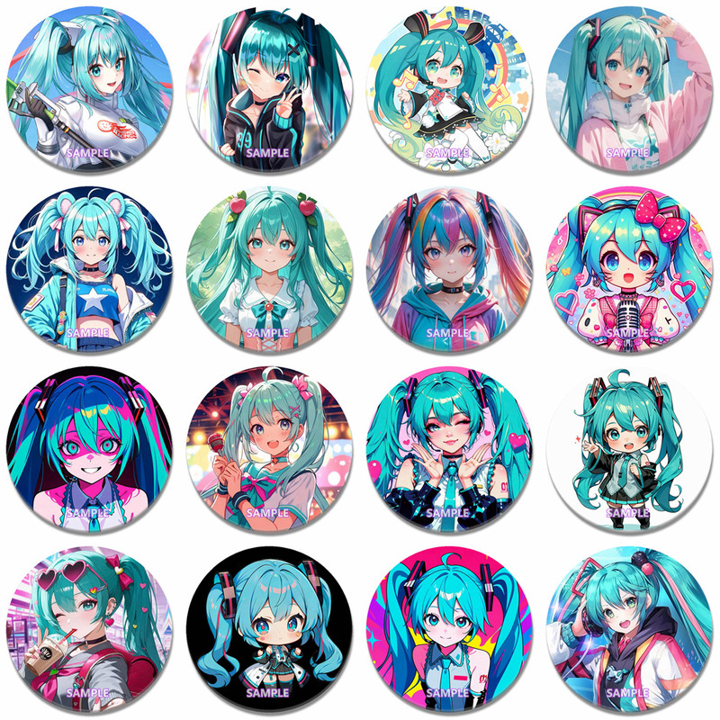 Cross-Border Supply Hatsune Miku Badges Anime Merchandise Sakura Hatsune Brooch Tinplate Badge 1-48 Cross-Border Supply Hatsune Miku Badges Anime Merchandise Sakura Hatsune Brooch Tinplate Badge 1-48