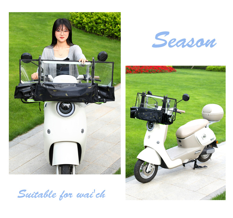 New model of electric vehicle rain canopy, retractable and foldable, windproof cover for electric bikes, motorcycle sunshade, rain protection canopy