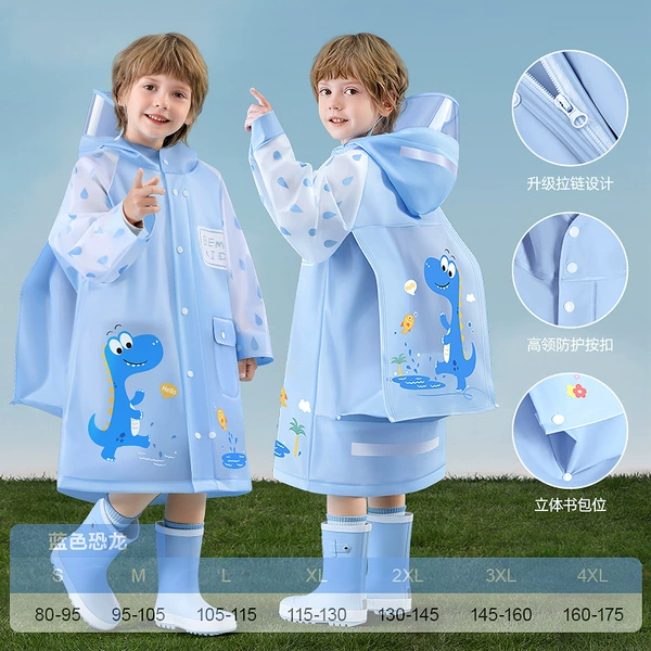 Blue dinosaur with zipper, three dimensional backpack