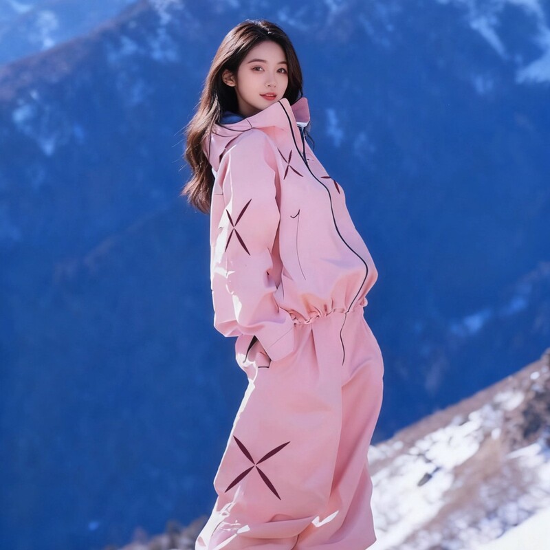 Ldab Pink Ski Suit for Women 2026 Autumn and Winter New Outdoor Windproof, Waterproof and Cold-Proof Snowboard Couple Snow Jacket Ldab Pink Ski Suit for Women 2026 Autumn and Winter New Outdoor Windproof, Waterproof and Cold-Proof Snowboard Couple Snow Jacket