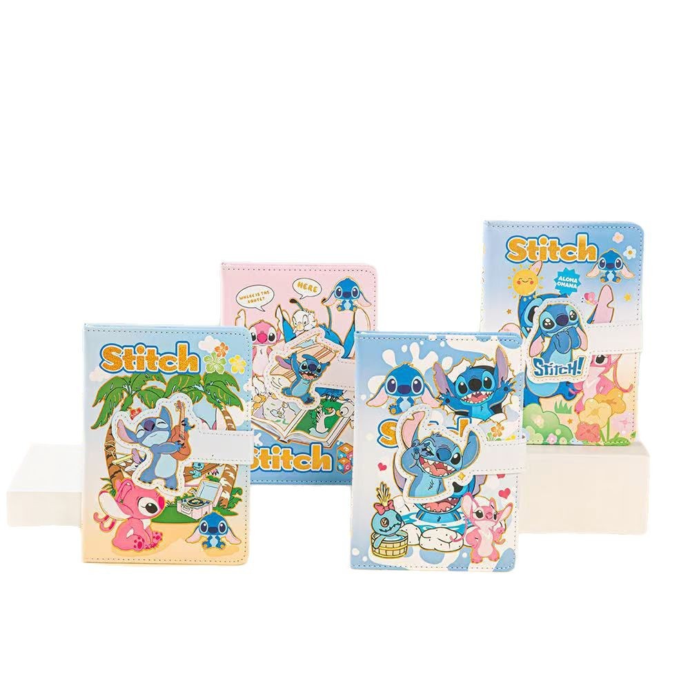 Cuaderno Stitch de dibujos animados A5 bloc de notas bronceado libro de botones transfronterizos libro de cuentas de estudiantes aprendizaje papelería al por mayor