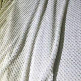 单面菠萝格法莱绒面料工厂现货直发柔软亲肤家纺保暖毛绒布料