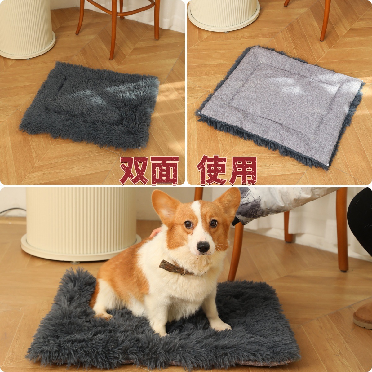 Almohadilla de jaula para perros de doble capa gruesa y lavable a máquina Almohadilla para perrera a prueba de humedad