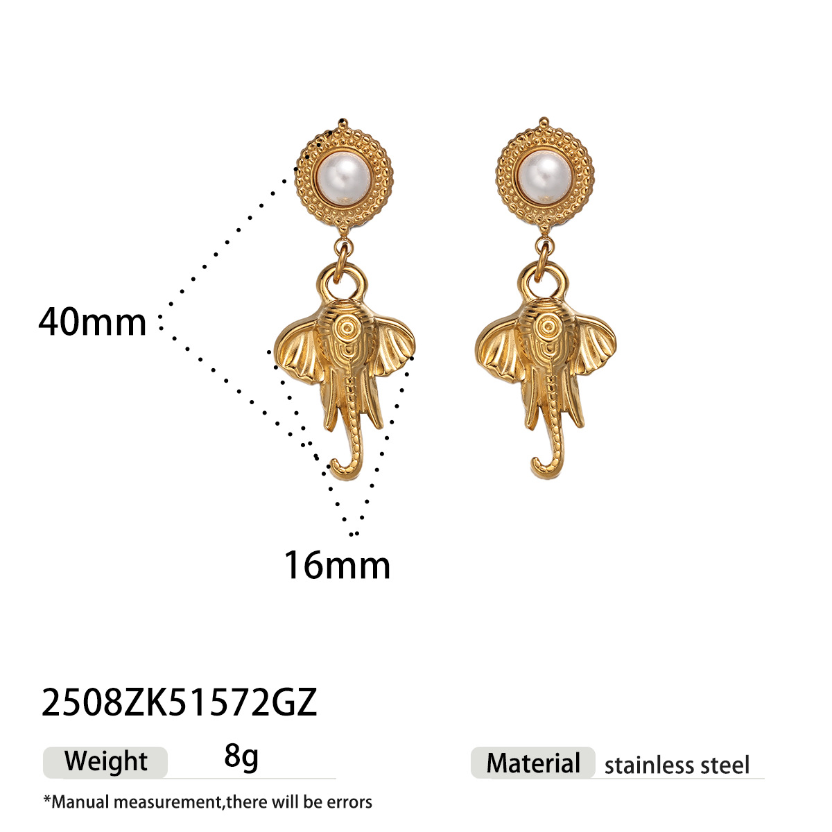 Taina estilo europeo y americano pernos de acero inoxidable para mujeres de alta calidad piedra natural incrustado colgante de animales pernos de acero de titanio no se desvanecen