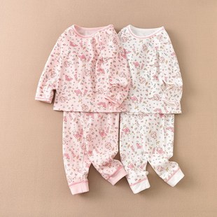 Distribution generation Angel rabbit children's autumn clothes suit home wear boneless brushed thickened long sleeve bottoming shirt New