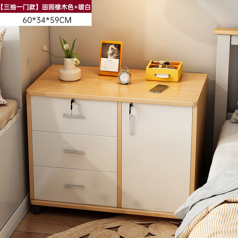 Tabernita de cabecera armario de almacenamiento doméstico armario de almacenamiento de alquiler gabinete de exhibición de alquiler pequeño estante de almacenamiento junto a la cama