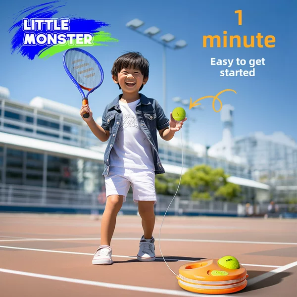 Tennis Trainer Single Player with Line Rebound Beginners Children Primary School Students 6-12 Years Old Professional Tennis Racquets suit