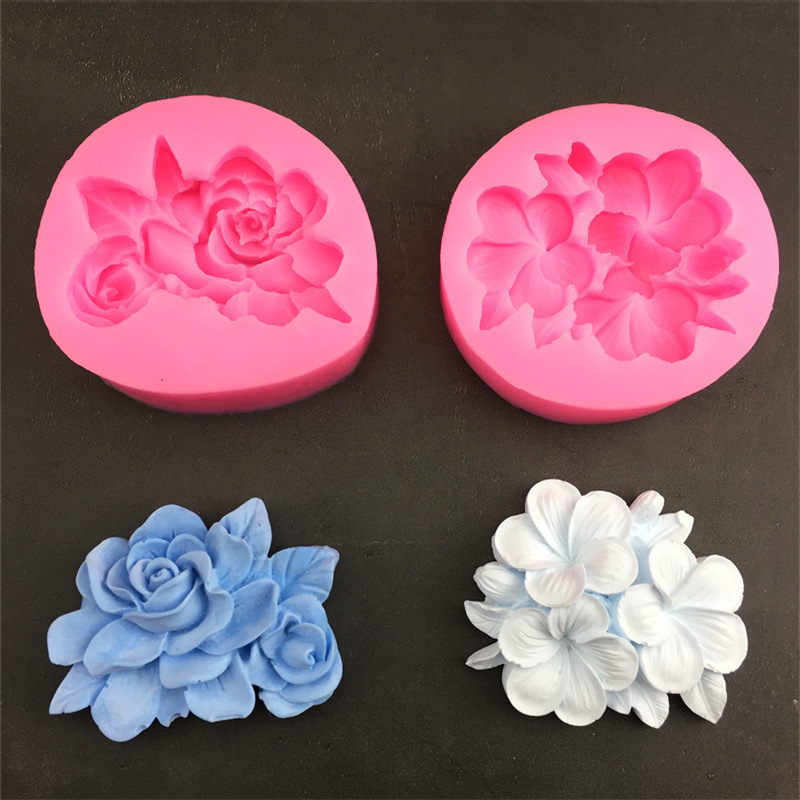 Flower Series Gardenia Fraggots Silicone Mold Handmade Chocolate Fontrop Gum Gypsum Resin Mold