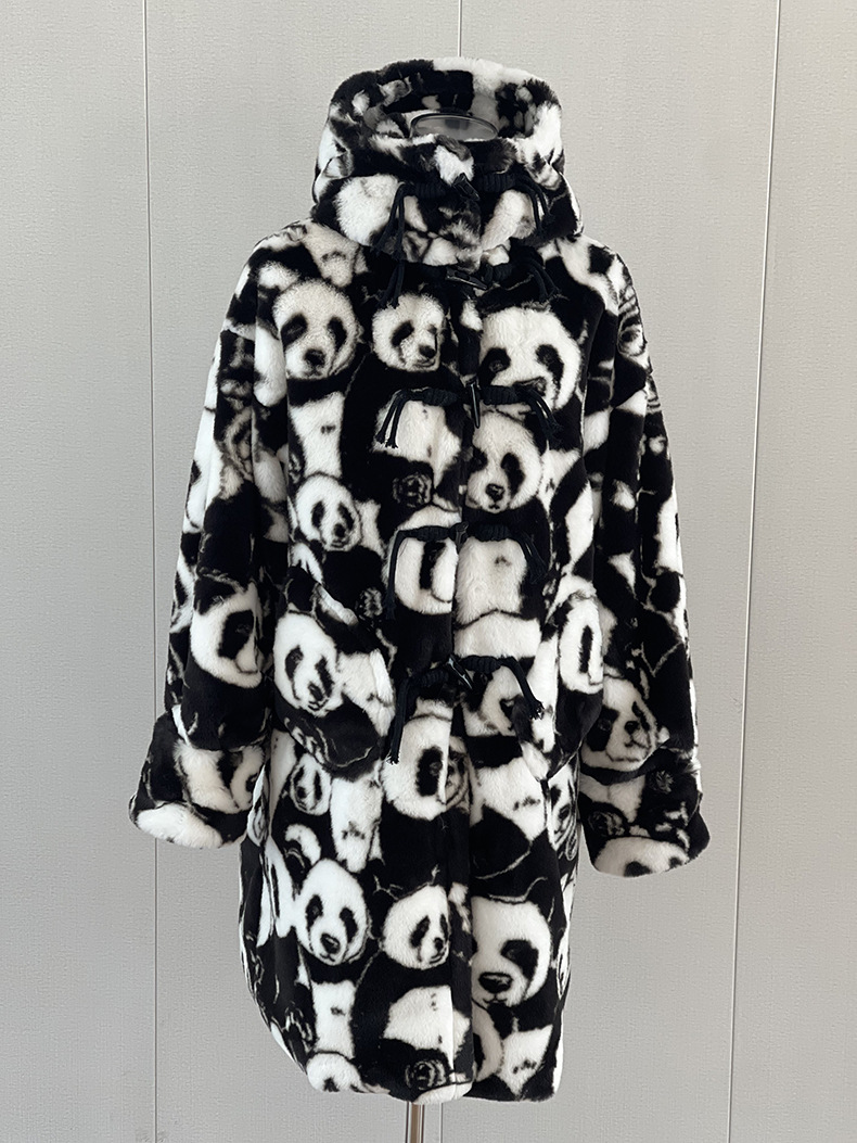 Grosso Com Capuz Parka Leopard Cardigan Tops