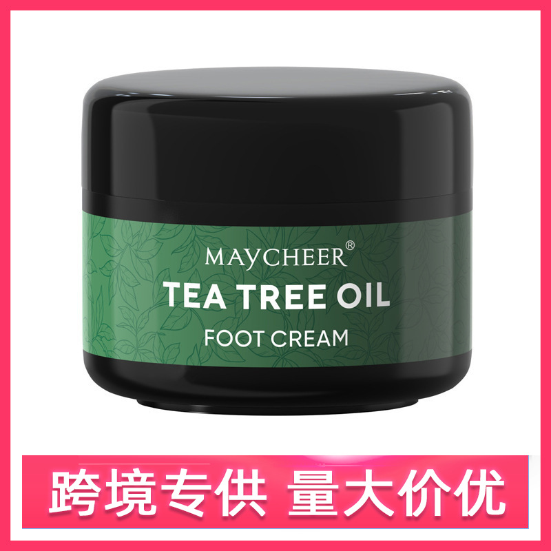 Cross-border foreign trade English version MAYCHEER Tea Tree Oil Foot Cream, anti-chapped, moisturizing, and exfoliating for feet.