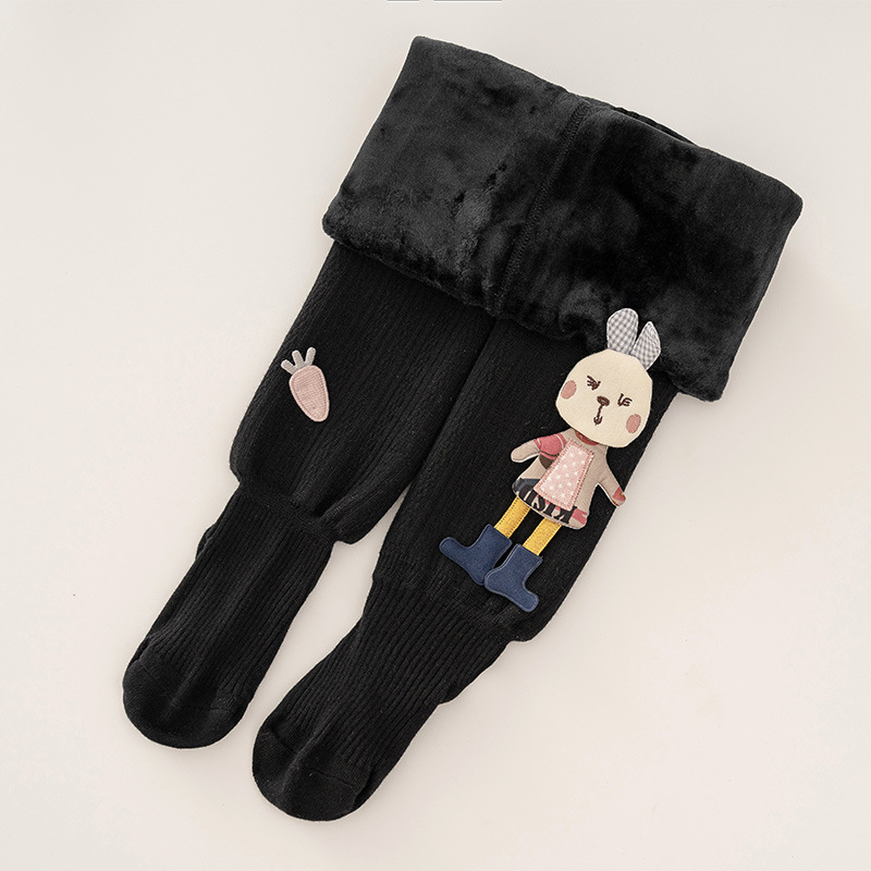 女の子のレギンスと秋冬のベルベットの厚い子供のレギンスの外に洋風の女の子のレギンスの赤ちゃんのレギンスのバッチを着ています。