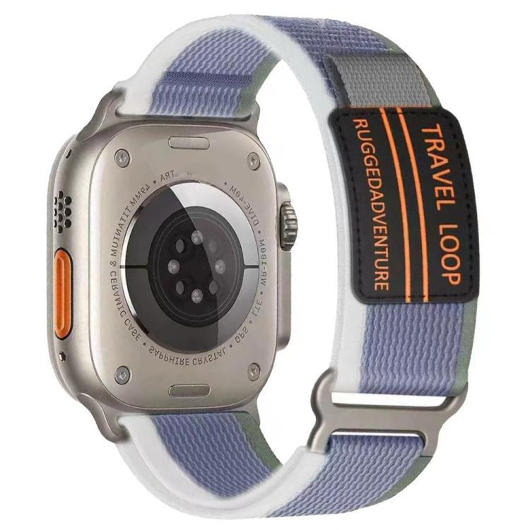 Es adecuado para Apple Watch de doble sección de nylon trenzado correa de hebilla para 38 - 49mm de múltiples tamaños