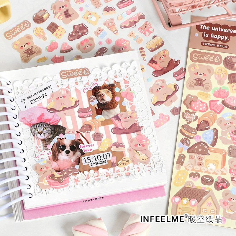 Изделие из серии Infeel.me Universe Happy Not dry glue Star Flash Paper Cartoon Cartoon Cute Handbook Material Sticker