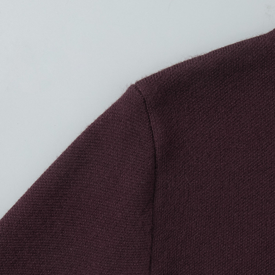 Bộ len dệt kim nữ áo cardigan tay dài quần dài màu trơn — Màu nâu, màu xám, mơ chi tiết 19
