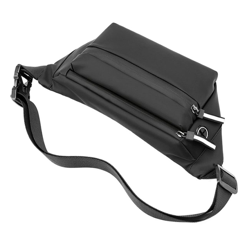New Men's Waist Bag Waterproof and Wear-Resistant Chest Bag Multi-Layer Large Capacity Shoulder Bag Simple Solid Color Crossbody Bag Wholesale