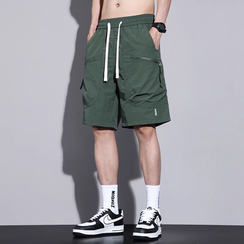 2026 New American-Style Sports Cargo Shorts Quick-Dry Five-Point Shorts Multi-Pocket Outdoor Functional Loose Breathable Shorts