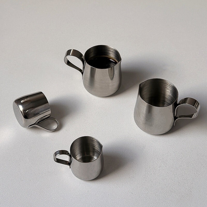 Ins Stainless Steel Small Milk Vat with Handle Espresso Mini Coffee Anus Cup Milk Pot Milk Pot Metal Small Sauce Cup 10ml Ins Stainless Steel Small Milk Vat with Handle Espresso Mini Coffee Anus Cup Milk Pot Milk Pot Metal Small Sauce Cup 10ml
