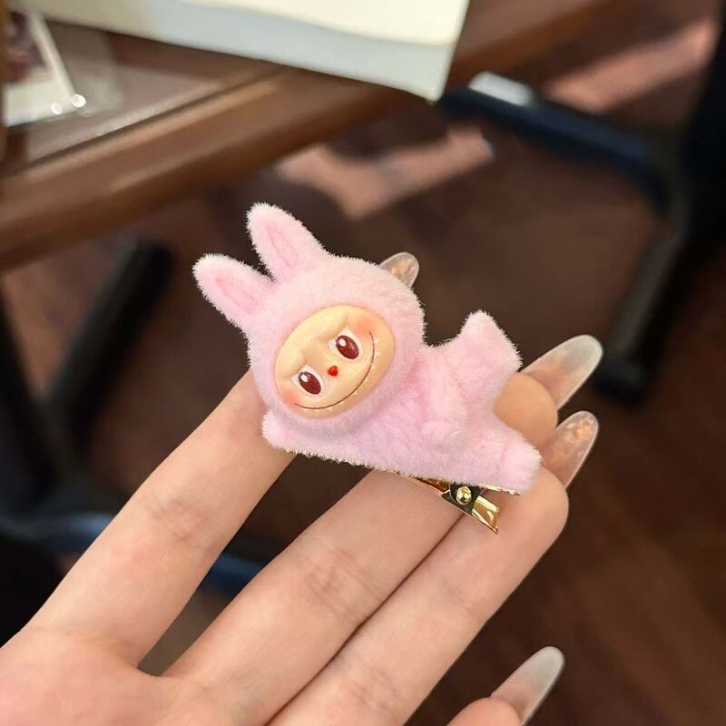 送料無料ラブブー人形ドーパミンヘアピンかわいいガーリーハートサイド前髪クリップカモノハシクリップ漫画ヘアアクセサリー|undefined
