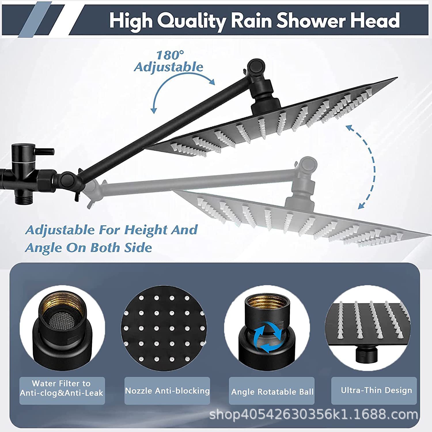 Hot-selling 8/10/12-inch stainless steel top-spray multi-functional handheld shower head set with a spray gun for home use Application Scenario