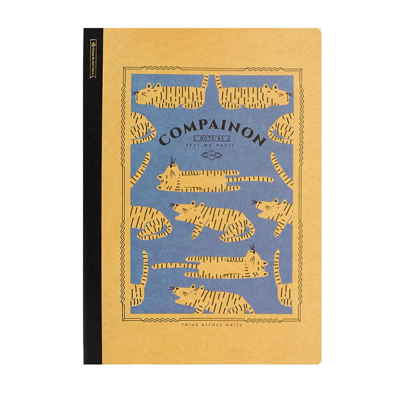 Блокнот (Companion) B5 в линейку, ретро обложки с животными, горизонтальная линейка
