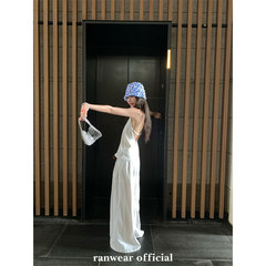 Ranwear可塩可甘ケン豆同項無痛美背メリヤス首露背ベスト