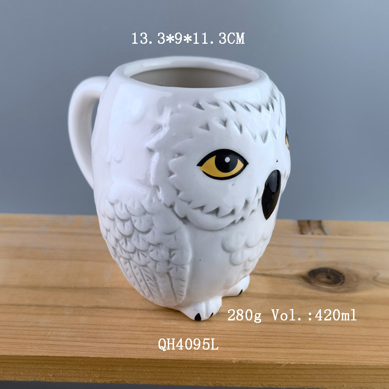Transfronterizo Harry Potter búho taza 3D búho taza de café de cerámica taza de oficina creativa