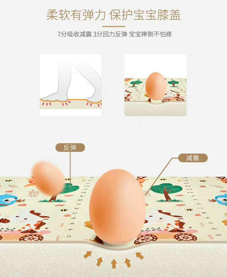 Baby Crawling Mat Thickened Baby Living Room Household Foldable Children's Crawling Mat Taste-Free Stitching Foam Floor Mat
