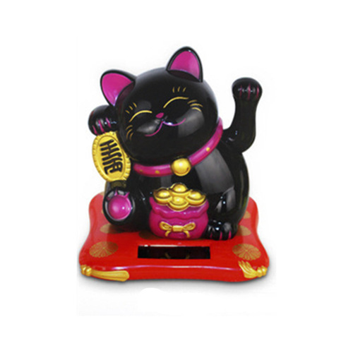 【Medium 3.5-inch】Solar Swing Money Cat Feng Shui Cat Car Ornament Creative New Year Gift