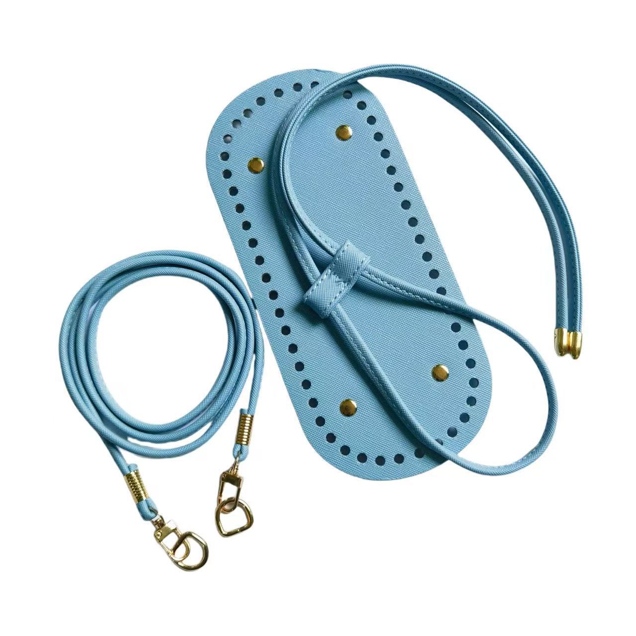 Set de 3 Piezas para Bolso Tipo Bucket: Base, Correa y Tirante – Accesorios para Tejer a Ganchillo, DIY