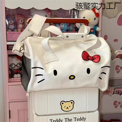 漫画かわいいワンショルダーケイティポータブルリボンフィットネスバッグ斜めトラベルバッグ工場直販アマゾンクロスボーダー
