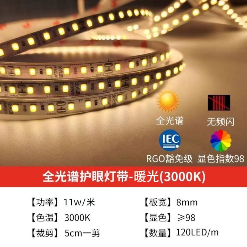 98 高演色性 LED フルスペクトル目の保護ランプ、ちらつきのないリビングルームと寝室の天井照明 24V 低電圧ランプ|undefined