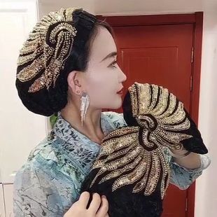 Summer Thin Phoenix Tail Headband Hat Women's Heavy Industry Internet Celebrity Cover Baotou Cover