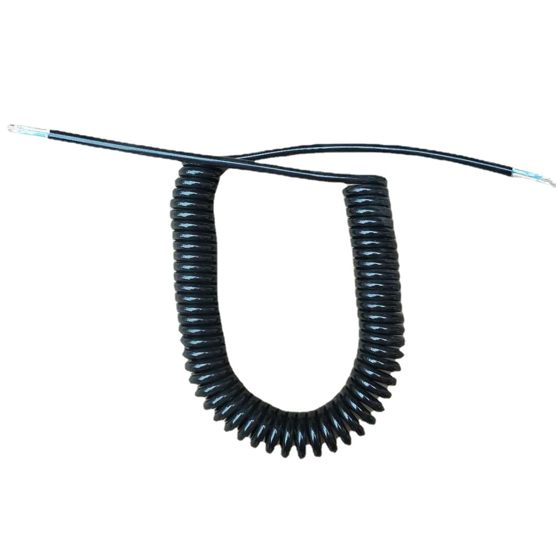 厂家供应PU弹簧线 3x1.0平方TPU弹力伸缩线 体育器材弹簧线