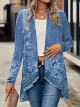 N 91751 Floral Print Open Front Cardigan ֲ��ӡ������ �羳ר