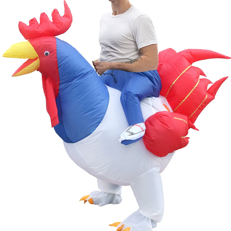 Montar dinosaurio animal ropa inflable niños adultos unicornio Pascua conejo accesorios de Halloween ropa divertida