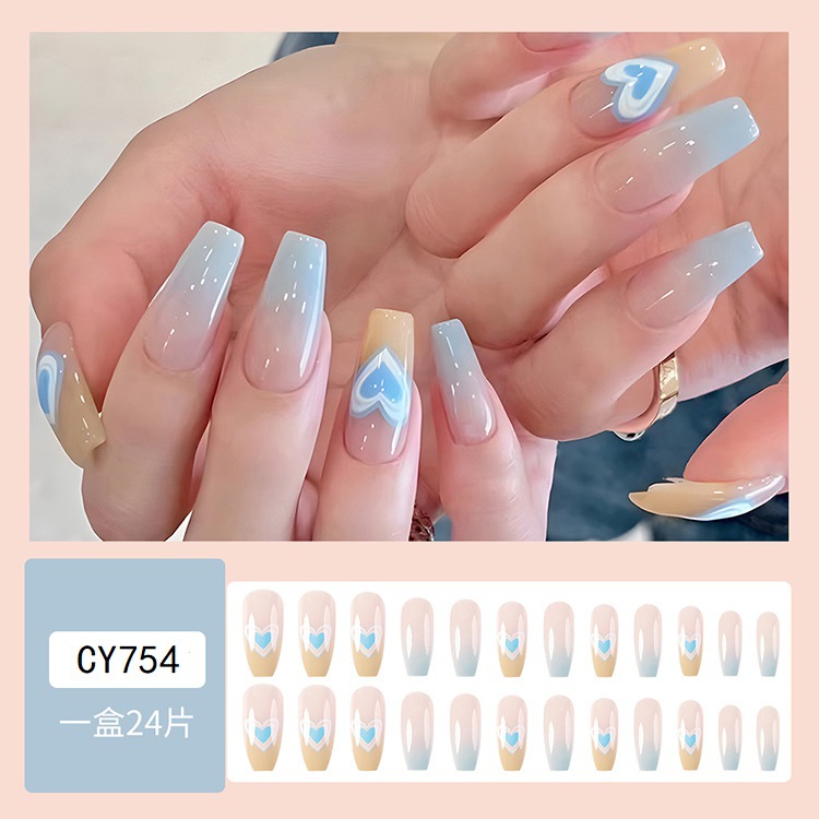 Estilo caliente europeo y americano, uñas largas, uñas postizas de sentido de alta calidad, uñas de ballet trapezoidal largas, piezas de uñas al por mayor