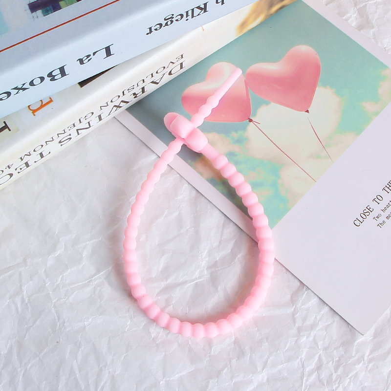 25cm colorido pequeña flor de silicona cuerda DIY joyería llavero accesorios auto-bloqueo cordón Correa cordón corbata