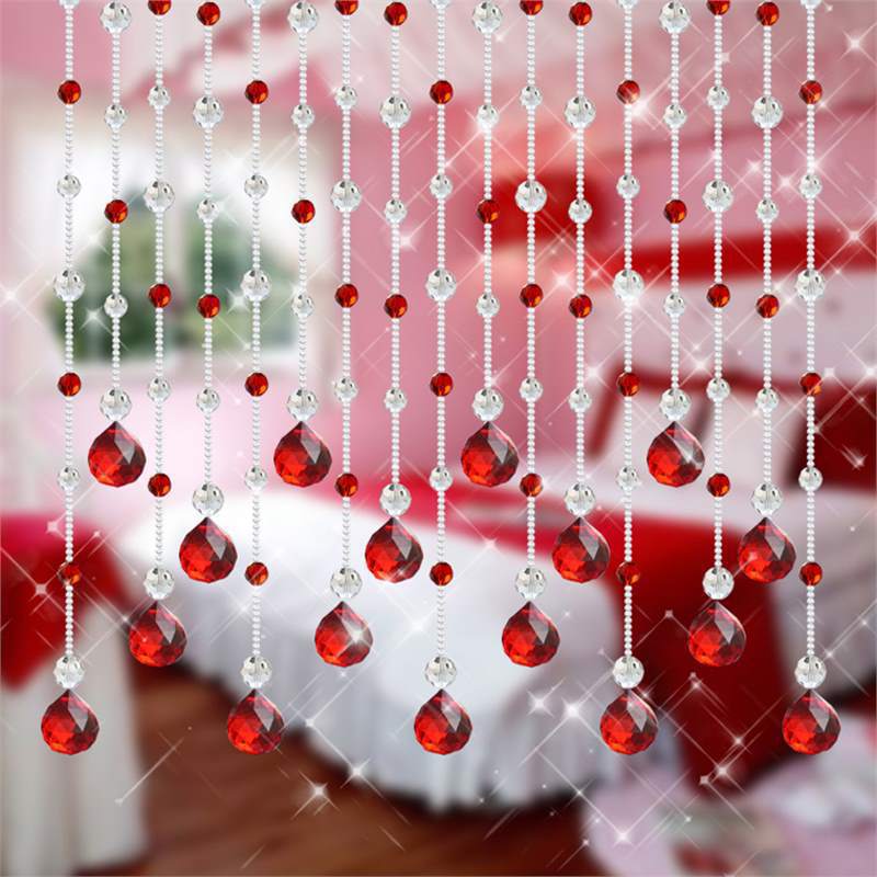 Promotional Crystal Bead Curtain Loose Beads, Bright Red 32-Faceted Beads, Pineapple Beads, Earth Beads, Beading Materials for Handmade DIY Door Curtains