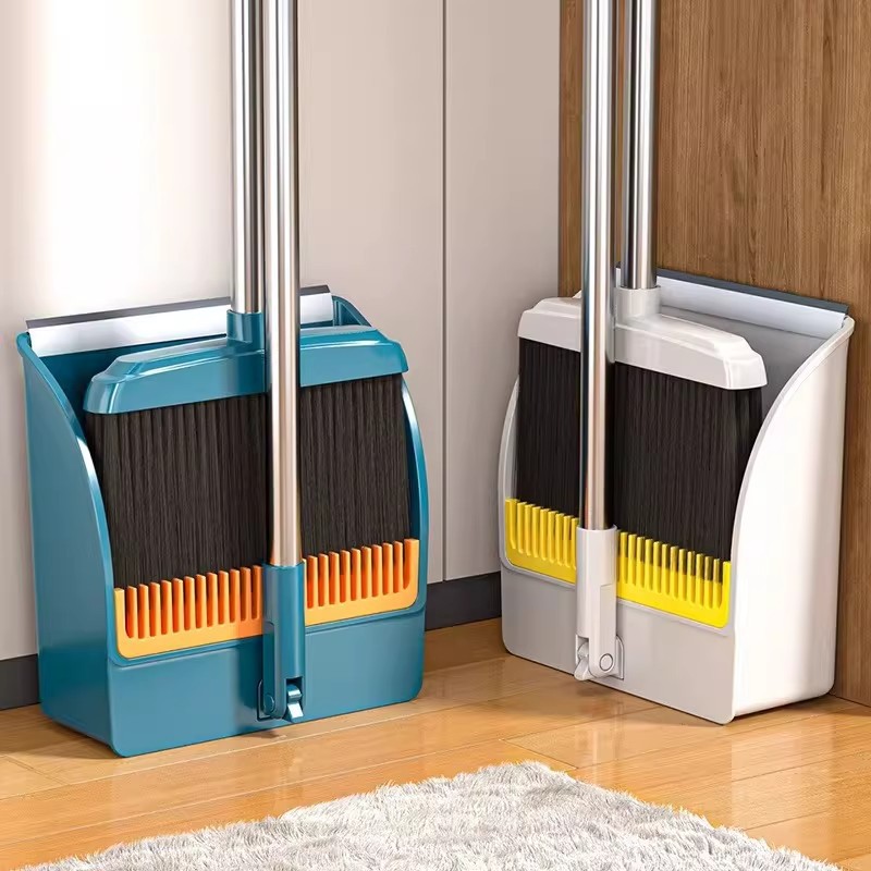 Magnetic Broom Set Dustpan Household Broom Squeegee Hair Sweeper Floor Sweeper Trash Shovel_voghion.com