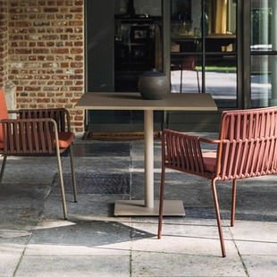 Outdoor balcony courtyard garden dining chair rattan chair outdoor B & B outdoor table and chair coffee shop bar Outdoor