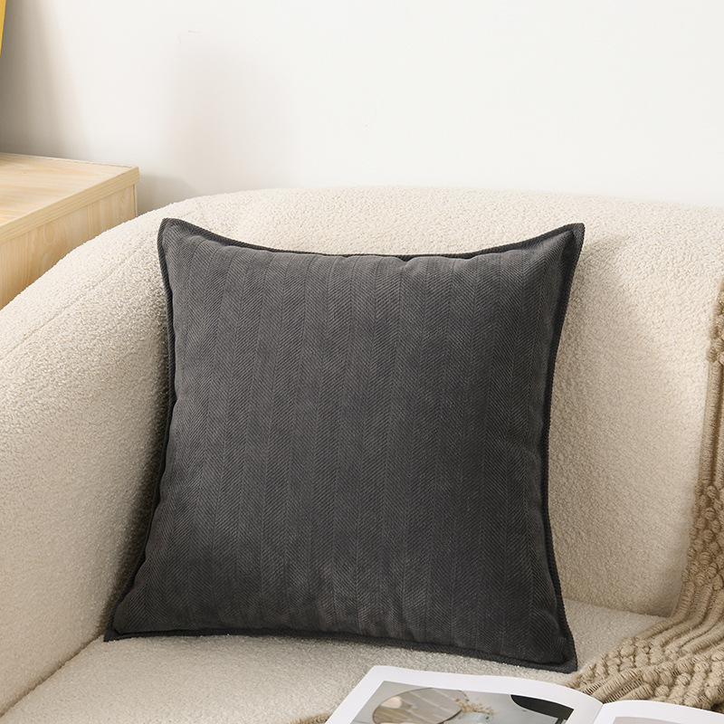 Almohada de chenilla estilo ins/cojín jacquard con patrón de espiga