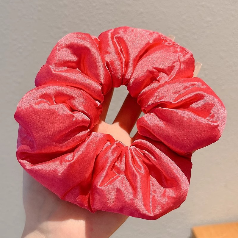 Corbata de pelo de intestino de lunares de crema grande coreana, gomas de goma de cola de caballo suaves para mujer, accesorios para el cabello de bola, accesorios para el cabello, cuerda para la cabeza