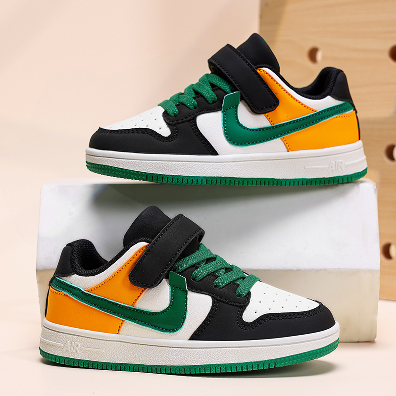 Boys' Shoes for Older Children 2025 Autumn and Winter Leather Waterproof Kidsren's Sports Shoes Breathable Sneakers Cross-Border Delivery