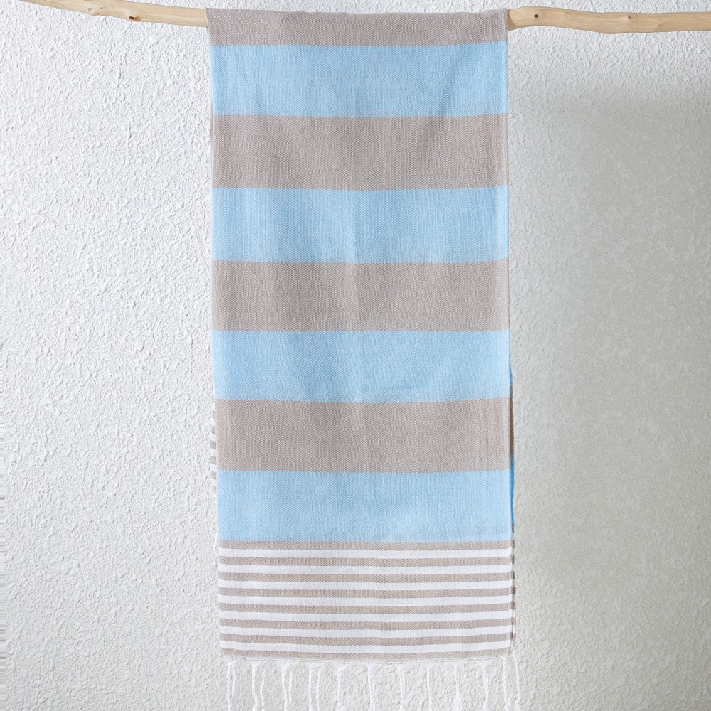 Toalla turca de algodón teñido en hilo, manta de playa de secado rápido con rayas