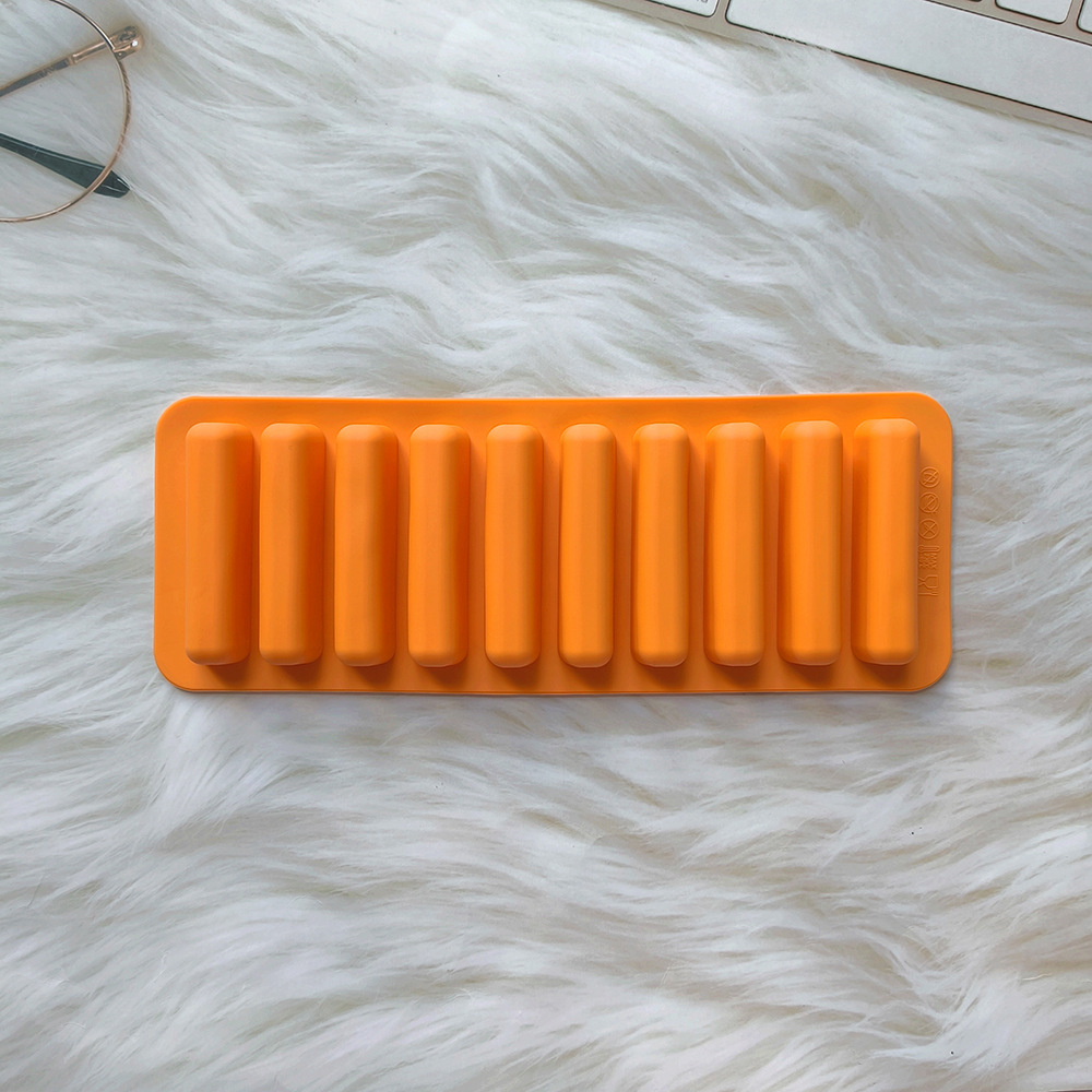 10 tira larga 519 molde de silicona DIY dedo galletas de chocolate molde de hielo palillos molares