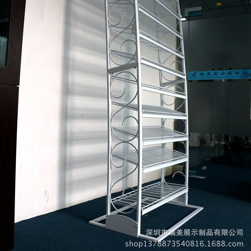 型落地指甲油货架 金属指甲油展示架 美甲店台式指甲油小货架